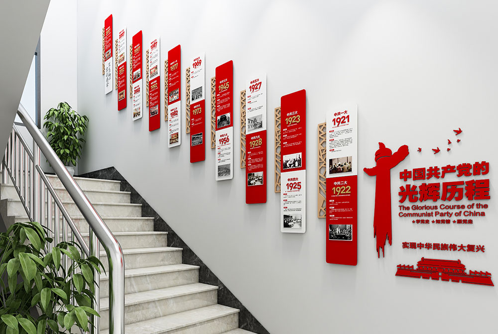 党建楼梯文化墙